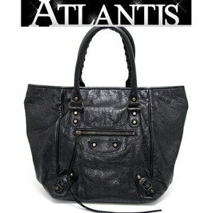 Balenciaga The Sunday Tote Bag Leather Black